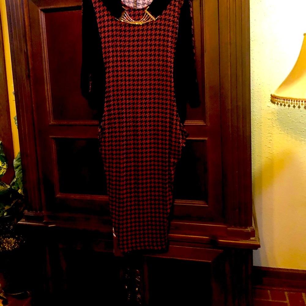 Black and Rusty orange dress size 8